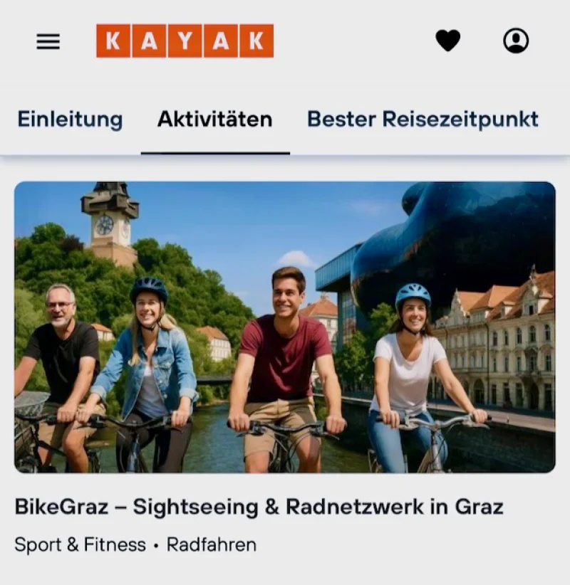 Von Spam zur Ehre: BikeGraz im KAYAK-Guide