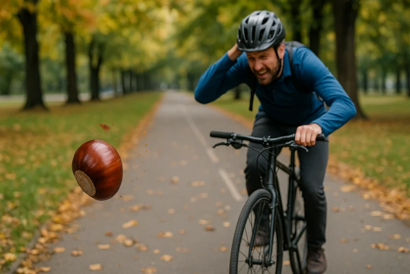 Achtung, Attacke von oben! 🌰🚴‍♀️