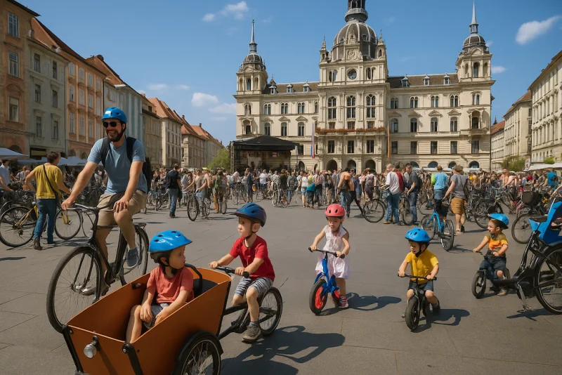 Autofreier Tag in Graz – der Hauptplatz wird zur Mobilitätsbühne