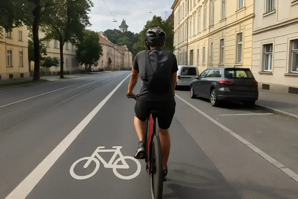 Mandellstraße: Parkstreifen weg, Radweg her!
