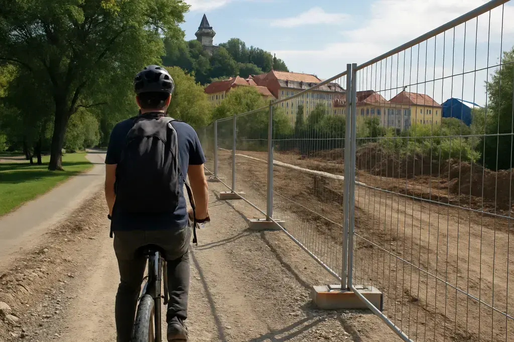 Hilmteich-Baustelle: Radler-Ärger und Barrierefreiheit